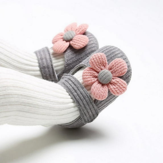 Balems Baby Girl Flower Shoes Anti-Slip Casual Walking Sneakers Soft Soled First Walkers
