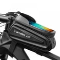thumbnail image 1 of Balems Bike Phone Bag Pouch Top Tube Bag Bike Phone Mount Bag Cycling Front Frame Bag Bike Accessories Bag Phone Holder Compatible for IPhone 11 Xs Max Pro Plus, 1 of 5
