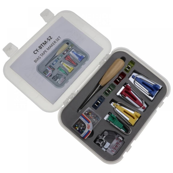Balems Fabric 60PCS Bias Binding Tape Maker Kit Binder Foot For Sewing Quilting Sew