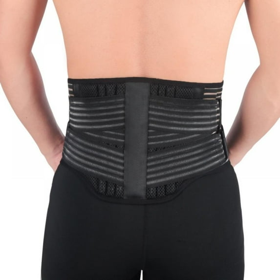 Balems Lumbar Waist Support Belt Lower Back Brace Corset Waist Trainer For Sports Pain Relief