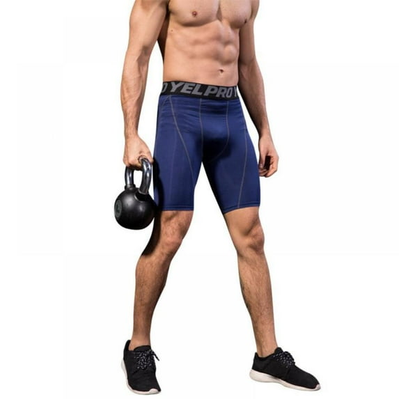 Balems Men Summer Running Shorts Quick Drying Training Elasitc Waist Shorts Mens Sport Compression Tights(M-2XL)