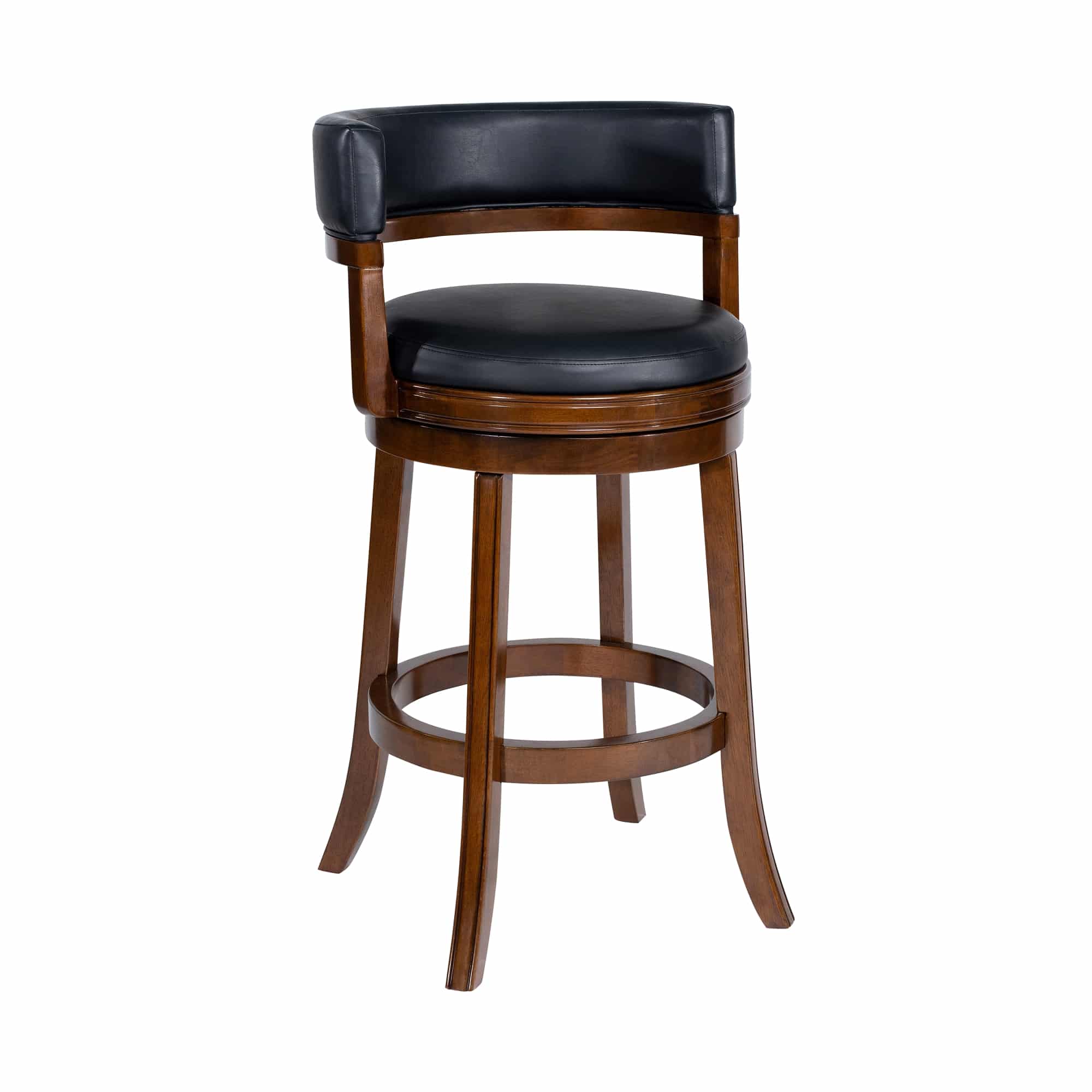 Boraam Balen Swivel Wood Bar Stool -Cappuccino Finish