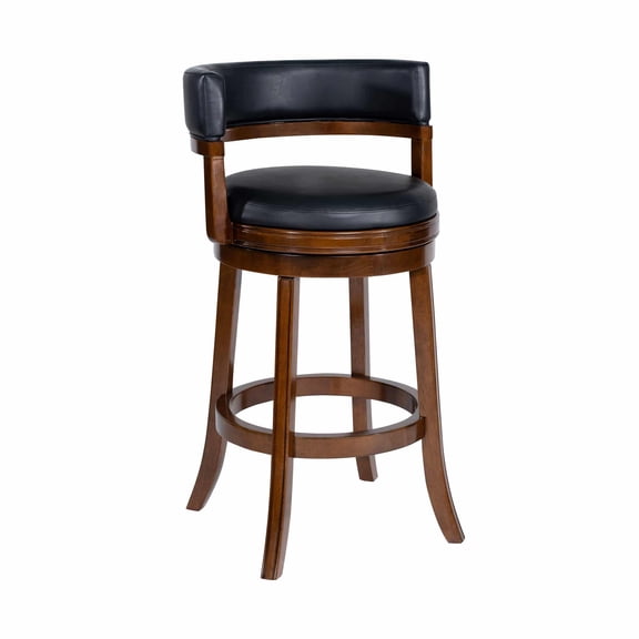 Boraam Balen Swivel Wood Bar Stool -Cappuccino Finish