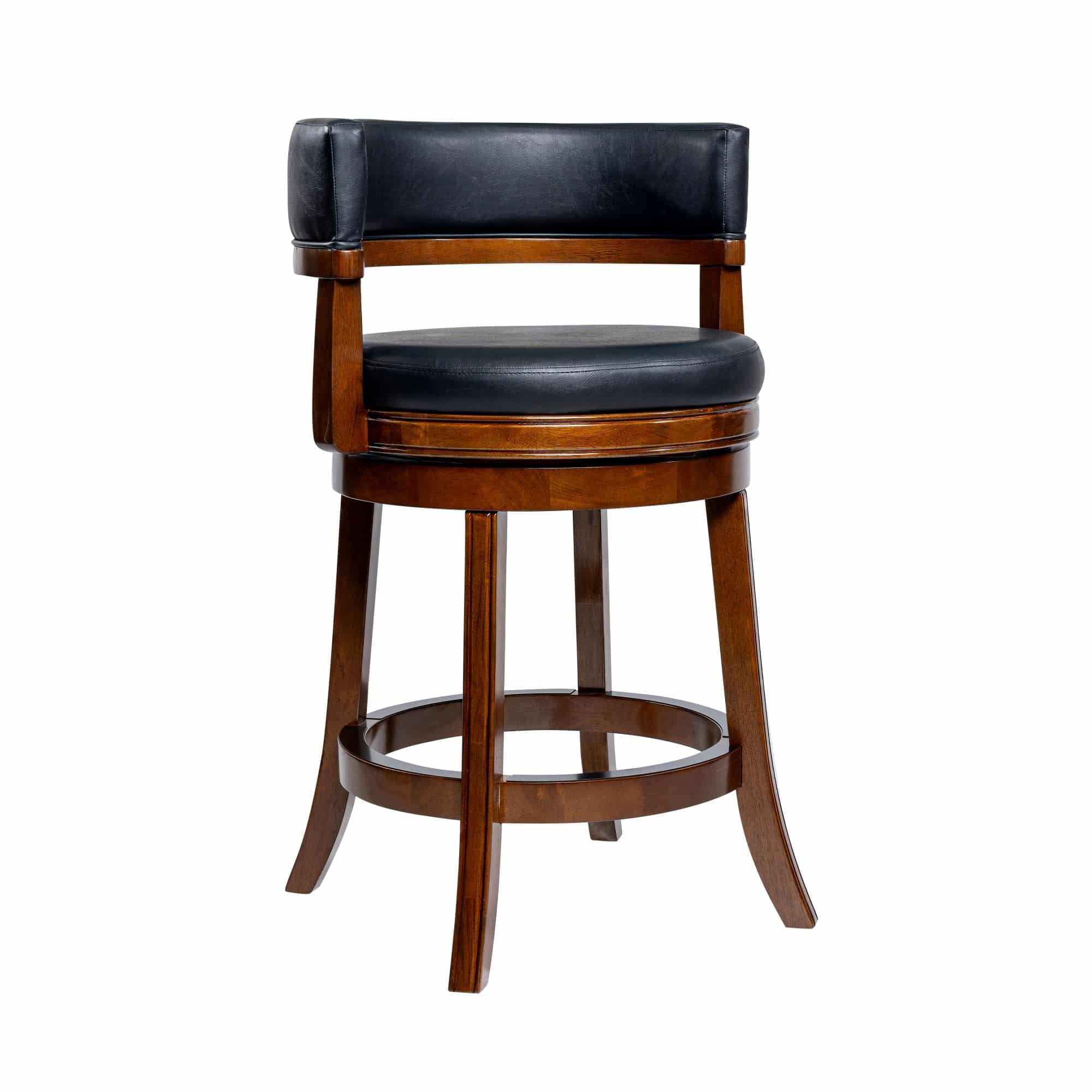 Boraam Balen Swivel Counter Stool with Rubberwood Frame in Cappuccino Finish