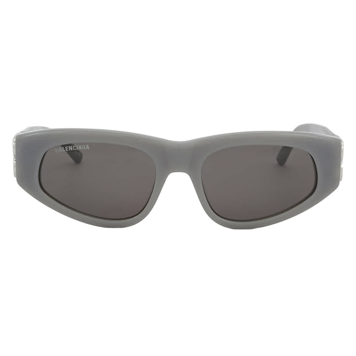 BALENCIAGA BB0095S 015 Cat Eye Recycled Grey Silver 53 mm Women's Sunglasses