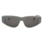 BALENCIAGA BB0095S 015 Cat Eye Recycled Grey Silver 53 mm Womens Sunglasses