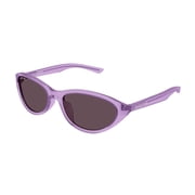 Balenciaga BB0404SK 004 58mm Cat Eye Sunglasses Womens Shiny Violet