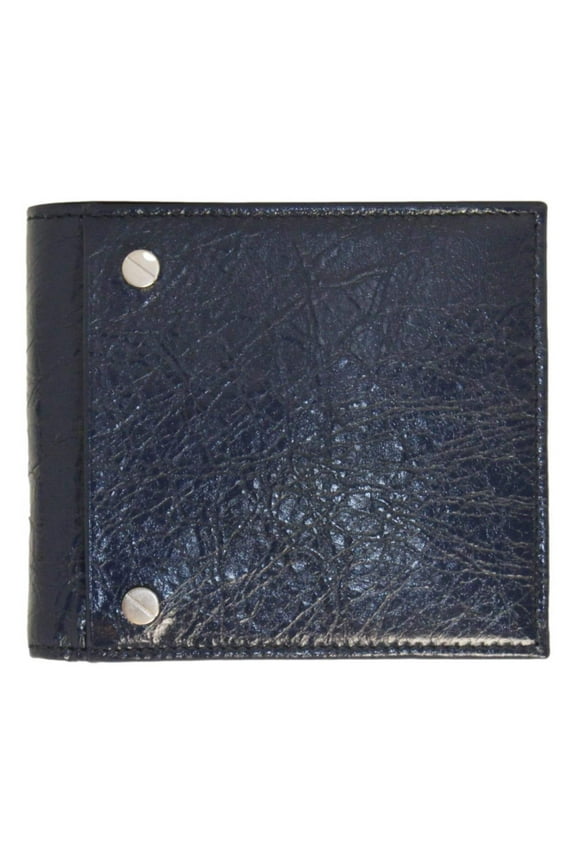 Cash Square Blue Arena Leather Bifold Wallet 542001
