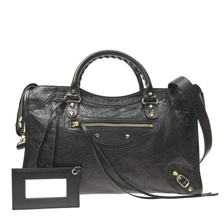 バッグ BALENCIAGA leather shoulder bag city Balenciaga Leather Gold City Shoulder Bag Black