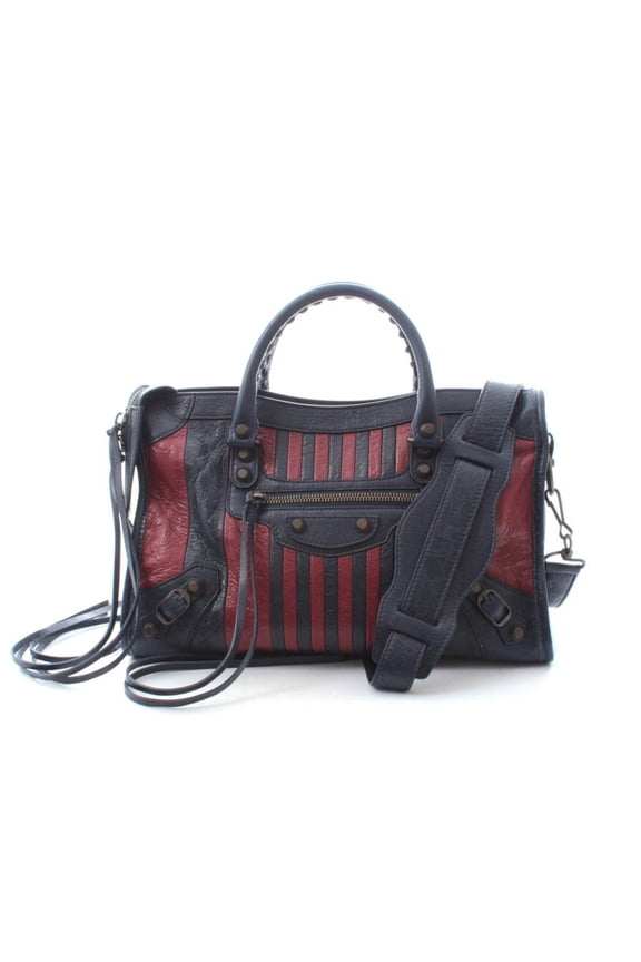 Classic City Marine Bordeaux Stripe Small Satchel Bag 431621