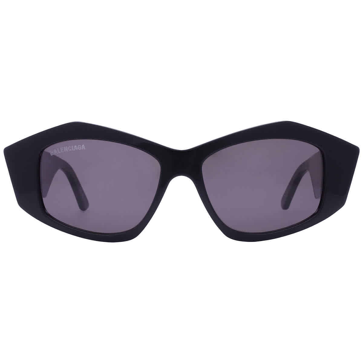 BALENCIAGA BB0106S 001 Cat Eye Acetate Black Grey 52 mm Women