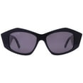 thumbnail image 1 of BALENCIAGA BB0106S 001 Cat Eye Acetate Black Grey 52 mm Women's Sunglasses, 1 of 5