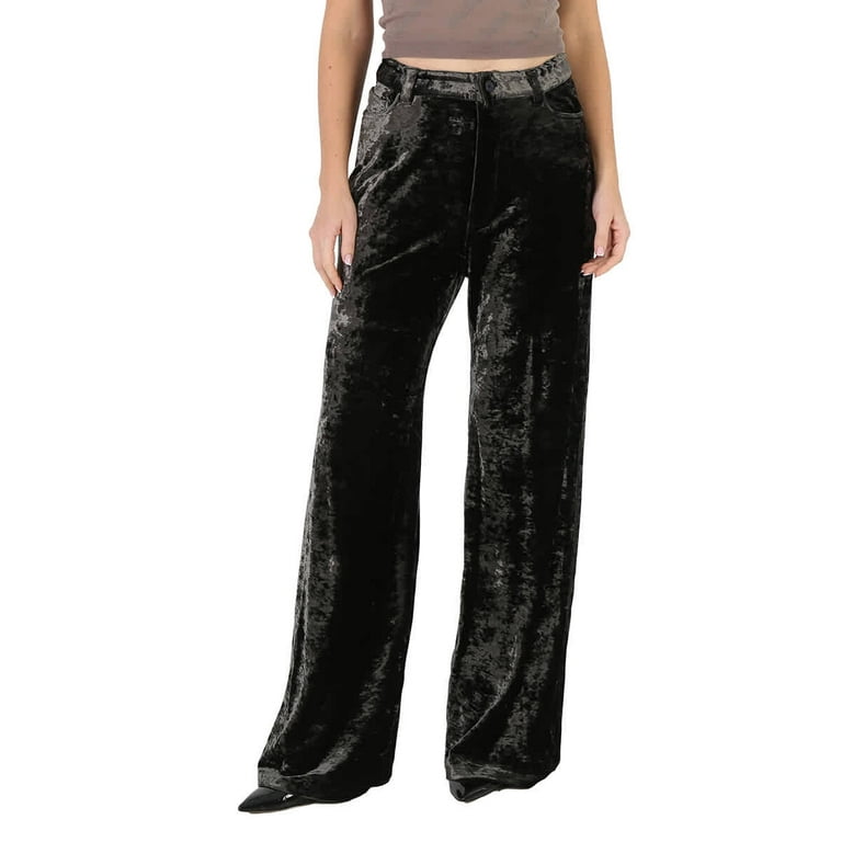 Balenciaga Ladies Velvet Stretch Wide Leg Trousers Size Small Walmart