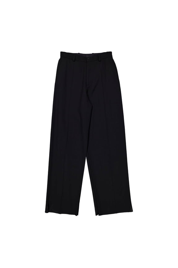 Men's Double Front Ironed Pleats Twill Wide-Leg Pant, Size X-Small