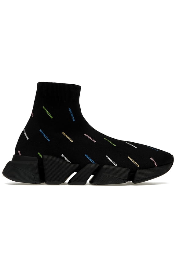 Men's Speed 2.0 AllOver Logo Recycled Knit Black Multicolor Shoes, from StockX