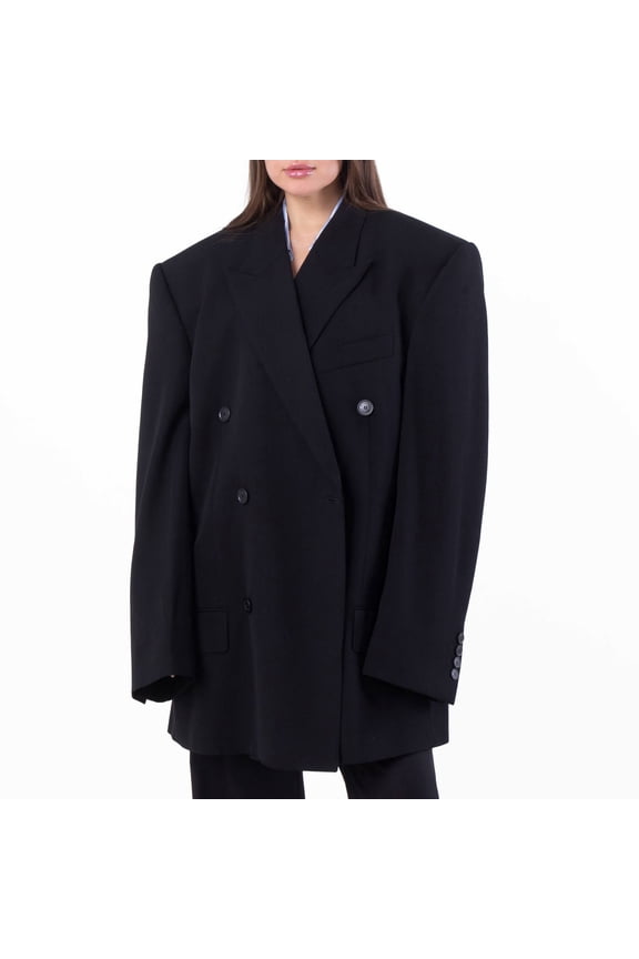 Oversized Long Sleeve Wool Jacket, Size 2