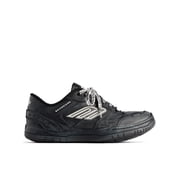 Balenciaga Sleek Black Low-Profile Sneakers With Textured Sole And Patterned Laces Black (Men's)