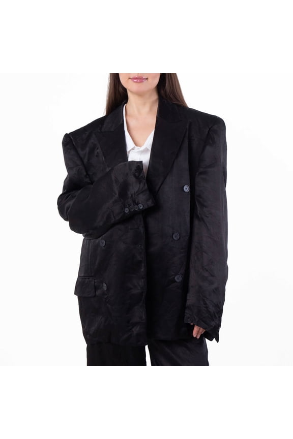 Steriod Double Breasted Creased Jacket, Size 2