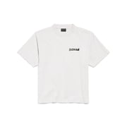 Balenciaga White Medium Fit Crew Neck T-Shirt Women's