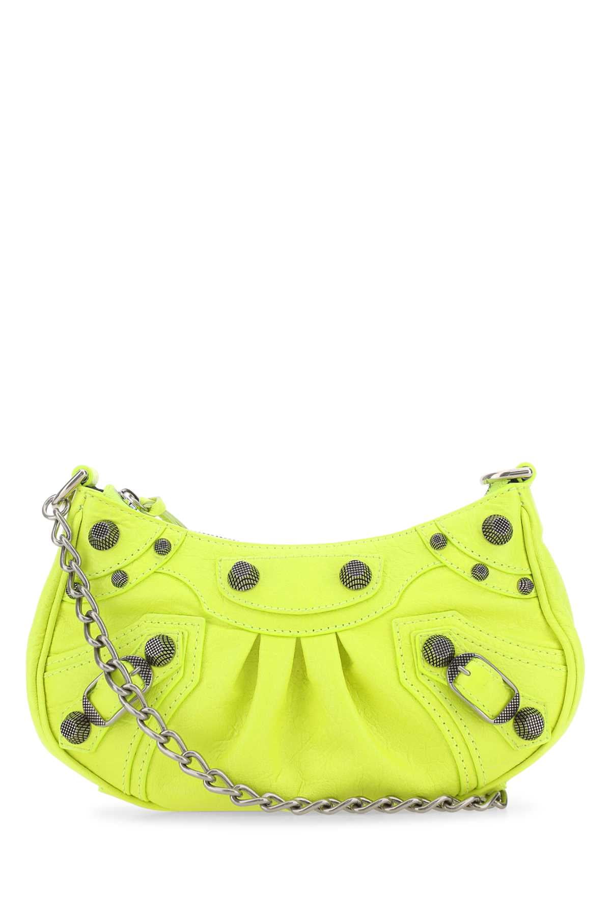 Balenciaga Neon Yellow Croc Embossed Calf Leather XX Shoulder Bag  Balenciaga | TLC