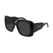 Balenciaga Womens Carbon Fiber Effect Extreme Square Sunglasses Black