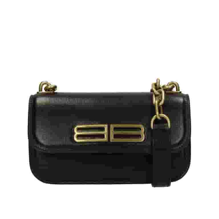 【関税&送料込み】Balenciaga Shoulder Bags Balenciaga Women's Leather Gossip Shoulder Bag XS in Black