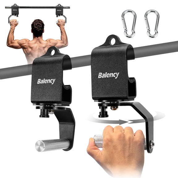 Balency 360 Adjustable Neutral-Grip Pull-Up Handles | Non-Slip Bar Attachment for Barbell, Lat Pulldown & Cable Machines