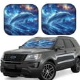 thumbnail image 1 of Balery 2 Piece Beautiful Ocean Dolphin Car Windshield Sun Shade|Foldable Front Windshield Shade for Car Front Window for Most Sedans SUV Truck-Small, 1 of 7