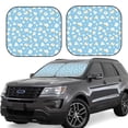 thumbnail image 1 of Balery 2 Piece Blue Popcorn Car Windshield Sun Shade|Foldable Front Windshield Shade for Car Front Window for Most Sedans SUV Truck-Small, 1 of 7