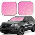 thumbnail image 1 of Balery 2 Piece Breast Cancer Pink Ribbons Awareness Car Windshield Sun Shade|Foldable Front Windshield Shade for Car Front Window for Most Sedans SUV Truck-Small, 1 of 7