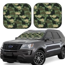 Balery 2 Piece Camouflage Shark Car Windshield Sun Shade|Foldable Front Windshield Shade for Car Front Window for Most Sedans SUV Truck-Small