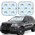 thumbnail image 1 of Balery 2 Piece Cartoon Turtle Car Windshield Sun Shade|Foldable Front Windshield Shade for Car Front Window for Most Sedans SUV Truck-Large, 1 of 7