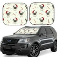 thumbnail image 1 of Balery 2 Piece Christmas Pug Dog Car Windshield Sun Shade|Foldable Front Windshield Shade for Car Front Window for Most Sedans SUV Truck-Large, 1 of 7