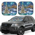 thumbnail image 1 of Balery 2 Piece Christmas Tree Car Windshield Sun Shade|Foldable Front Windshield Shade for Car Front Window for Most Sedans SUV Truck-Medium, 1 of 7