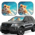 thumbnail image 1 of Balery 2 Piece Cloud Cute Hamster Car Windshield Sun Shade|Foldable Front Windshield Shade for Car Front Window for Most Sedans SUV Truck-Large, 1 of 7