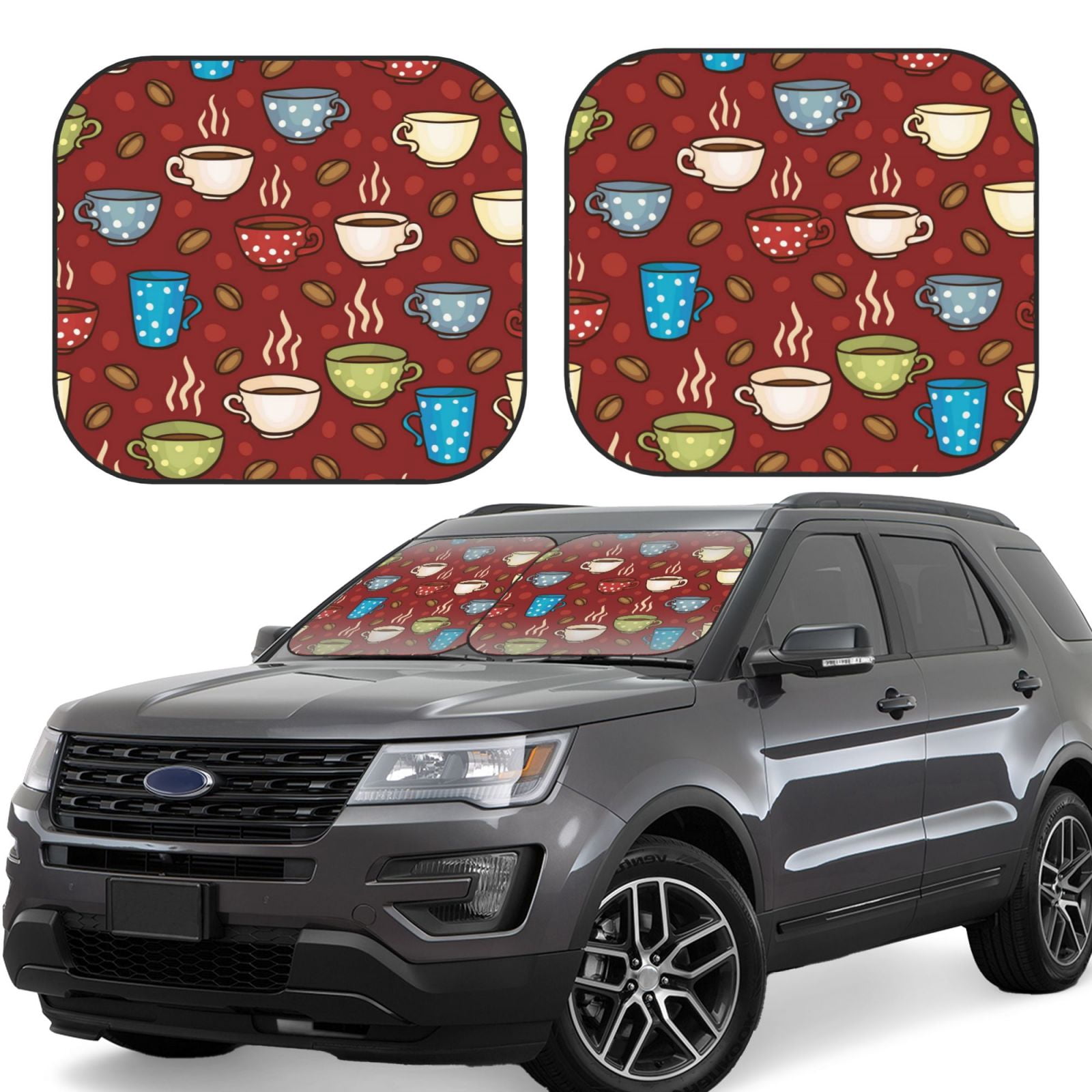 FANMATS NCAA Windshield Sun Shade - 59 X 29.5 Inches, Blocks UV Rays, Folds For Storage, Team Designs