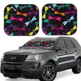 thumbnail image 1 of Balery 2 Piece Colorful Dragonflies Car Windshield Sun Shade|Foldable Front Windshield Shade for Car Front Window for Most Sedans SUV Truck-Small, 1 of 7