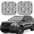 thumbnail image 1 of Balery 2 Piece Cute Dog And Flowers Car Windshield Sun Shade|Foldable Front Windshield Shade for Car Front Window for Most Sedans SUV Truck-Large, 1 of 7