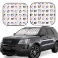 thumbnail image 1 of Balery 2 Piece Cute Dog Car Windshield Sun Shade|Foldable Front Windshield Shade for Car Front Window for Most Sedans SUV Truck-Large, 1 of 7