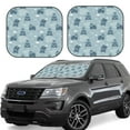 thumbnail image 1 of Balery 2 Piece Cute Hippopotamus Car Windshield Sun Shade|Foldable Front Windshield Shade for Car Front Window for Most Sedans SUV Truck-Large, 1 of 7