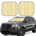 thumbnail image 1 of Balery 2 Piece Cute Yellow Duck Car Windshield Sun Shade|Foldable Front Windshield Shade for Car Front Window for Most Sedans SUV Truck-Small, 1 of 7