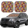 thumbnail image 1 of Balery 2 Piece Daisies Flowers Car Windshield Sun Shade|Foldable Front Windshield Shade for Car Front Window for Most Sedans SUV Truck-Medium, 1 of 7