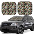 thumbnail image 1 of Balery 2 Piece Daisies Flowers Car Windshield Sun Shade|Foldable Front Windshield Shade for Car Front Window for Most Sedans SUV Truck-, 1 of 7
