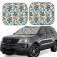 thumbnail image 1 of Balery 2 Piece Dinosaurs And Leaves Car Windshield Sun Shade|Foldable Front Windshield Shade for Car Front Window for Most Sedans SUV Truck-Small, 1 of 7
