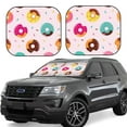thumbnail image 1 of Balery 2 Piece Donut Car Windshield Sun Shade|Foldable Front Windshield Shade for Car Front Window for Most Sedans SUV Truck-Large, 1 of 7