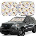 thumbnail image 1 of Balery 2 Piece Floral Puppy Car Windshield Sun Shade|Foldable Front Windshield Shade for Car Front Window for Most Sedans SUV Truck-Medium, 1 of 7