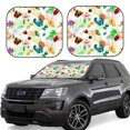 thumbnail image 1 of Balery 2 Piece Floral Vintage Car Windshield Sun Shade|Foldable Front Windshield Shade for Car Front Window for Most Sedans SUV Truck-Medium, 1 of 7
