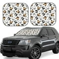 thumbnail image 1 of Balery 2 Piece French Bulldog3 Car Windshield Sun Shade|Foldable Front Windshield Shade for Car Front Window for Most Sedans SUV Truck-Small, 1 of 7