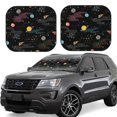 thumbnail image 1 of Balery 2 Piece Galaxy Car Windshield Sun Shade|Foldable Front Windshield Shade for Car Front Window for Most Sedans SUV Truck-Medium, 1 of 7