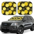 thumbnail image 1 of Balery 2 Piece Geometric Pattern with Bee Car Windshield Sun Shade|Foldable Front Windshield Shade for Car Front Window for Most Sedans SUV Truck-Large, 1 of 7
